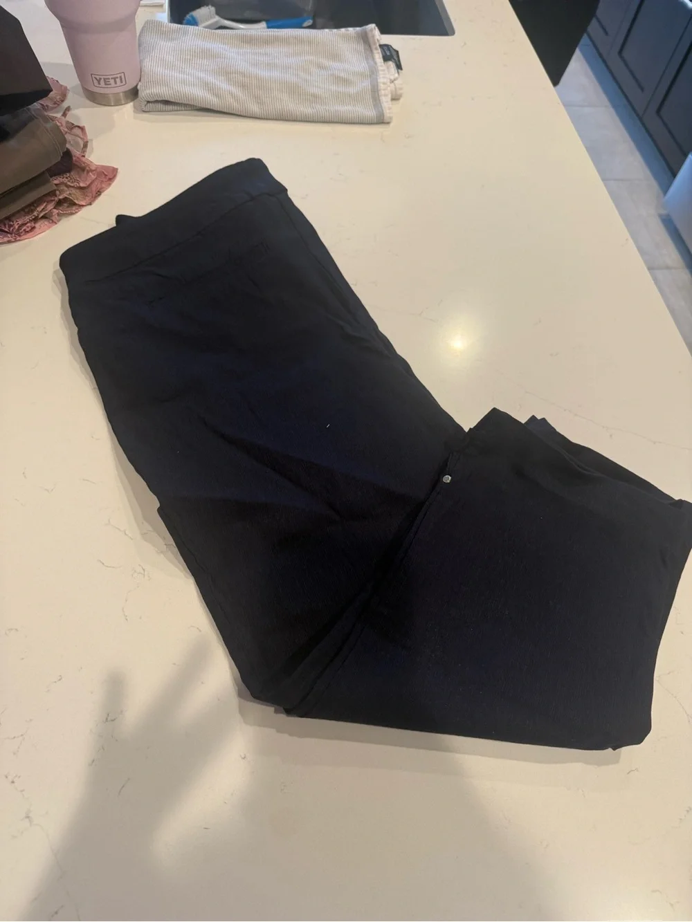 Hilary Radley Navy Wide-Leg Stretch Jeans